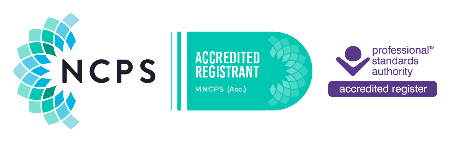 NCPS Registered Member badge for June Reid Counselling, accredited by the Professional Standards Authority.